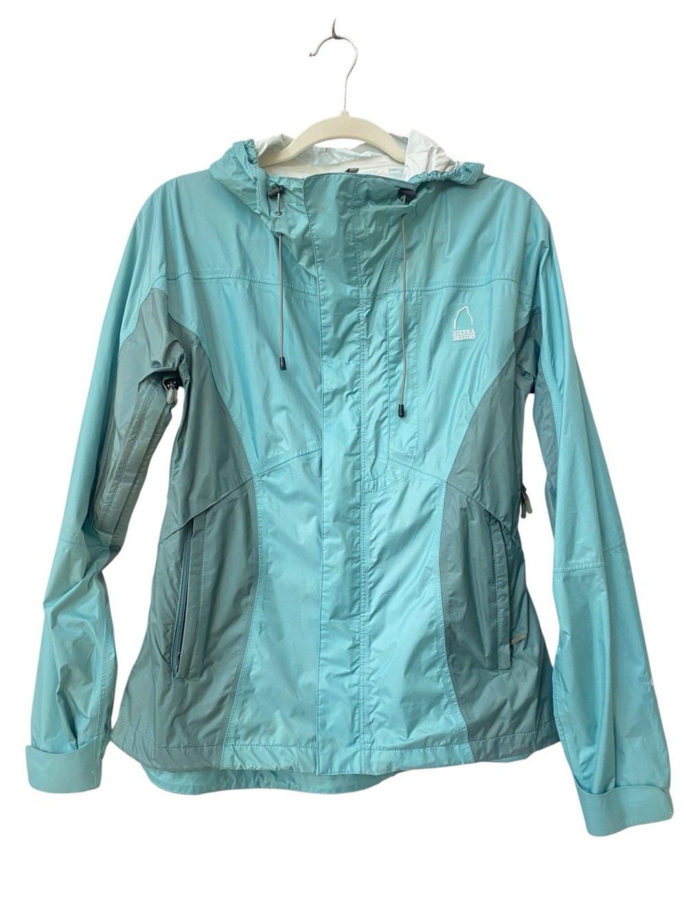 Sierra Designs Hurricane Waterproof Hooded Jacket Lightweight Rain Coat sz M